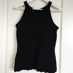 WHBM Halter Embellished Knit Tank Top